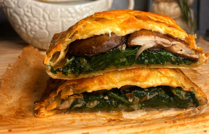 Vegetarian Mushroom Wellington with Veggie Gravy