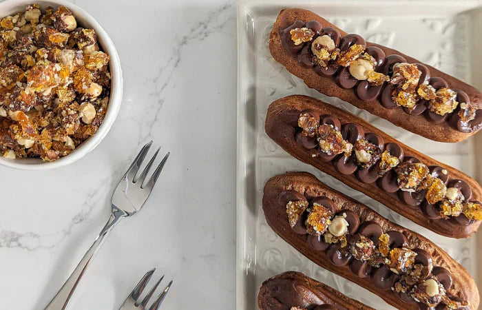 Coffee and Hazelnut Éclairs