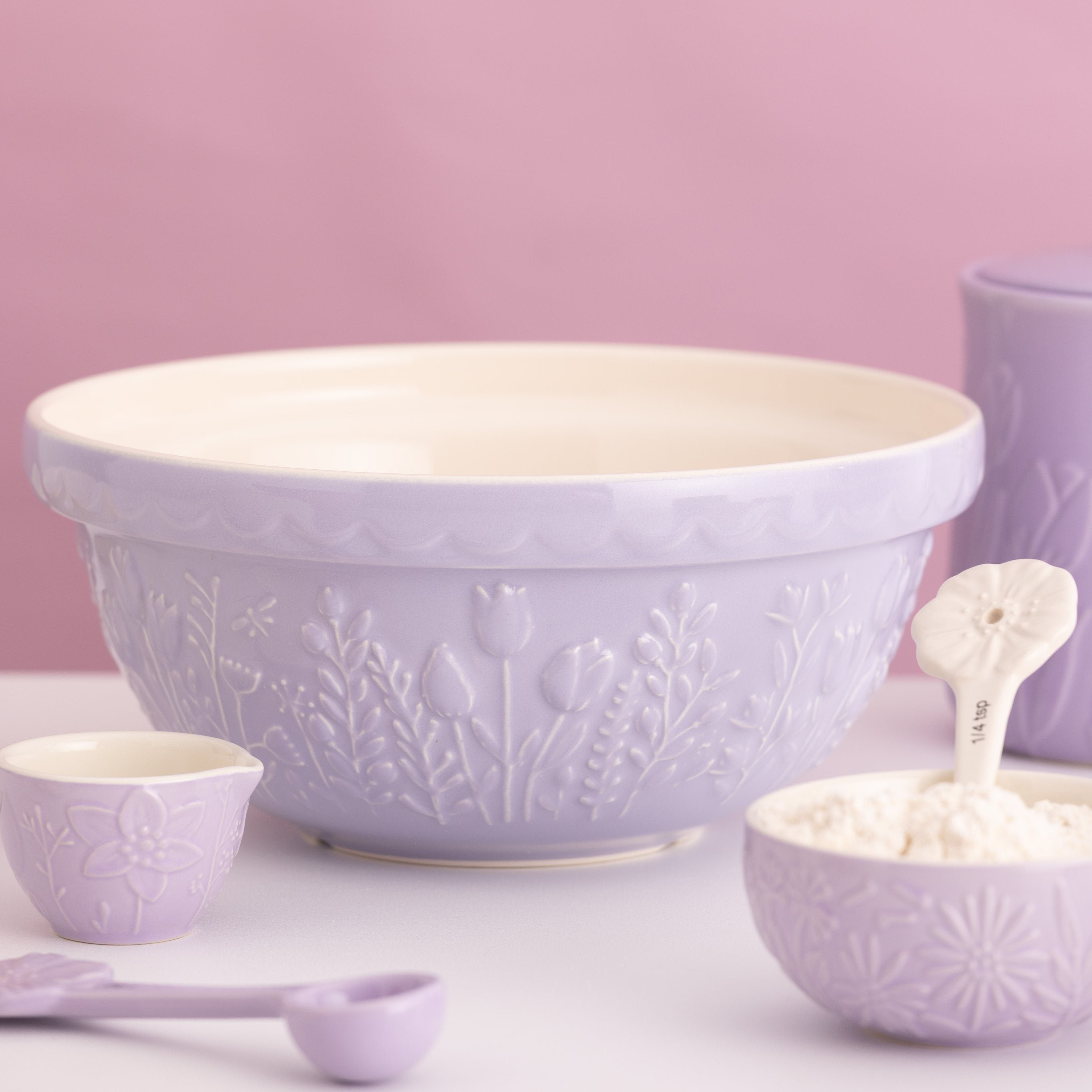 In The Meadow Lilac Tulip Mixing Bowl, 24cm / 2 Litre