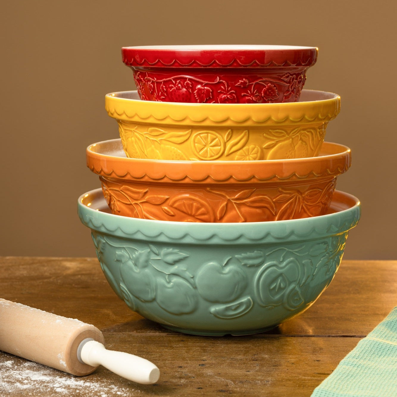 Fruits Green Apple Mixing Bowl - 4 Litre / 29cm