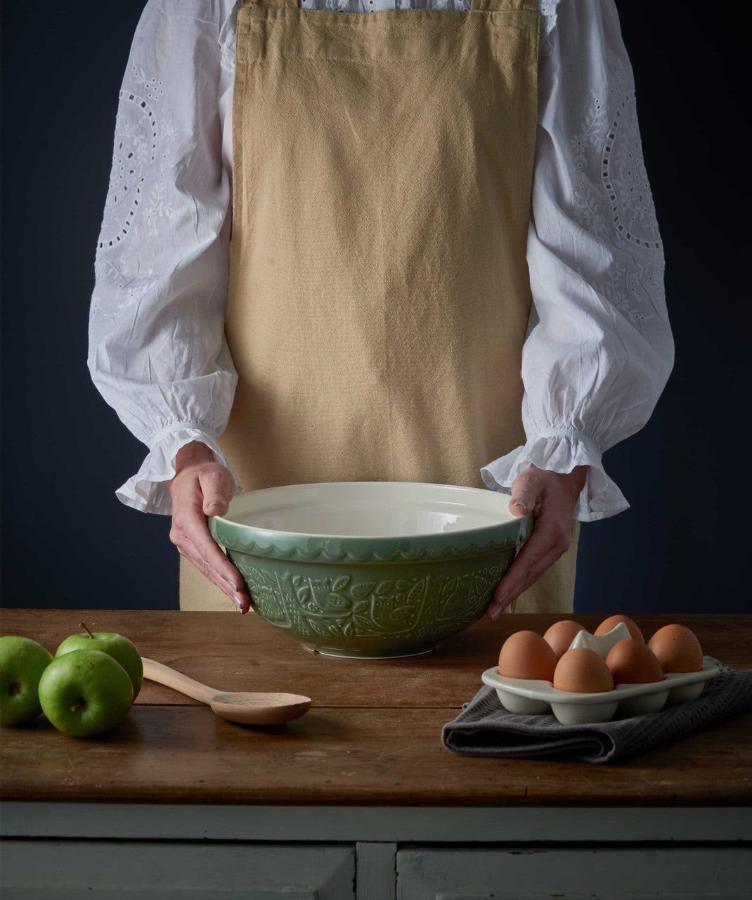 In The Forest Owl Dark Green Mixing Bowl, 26cm/ 2.7 Litre