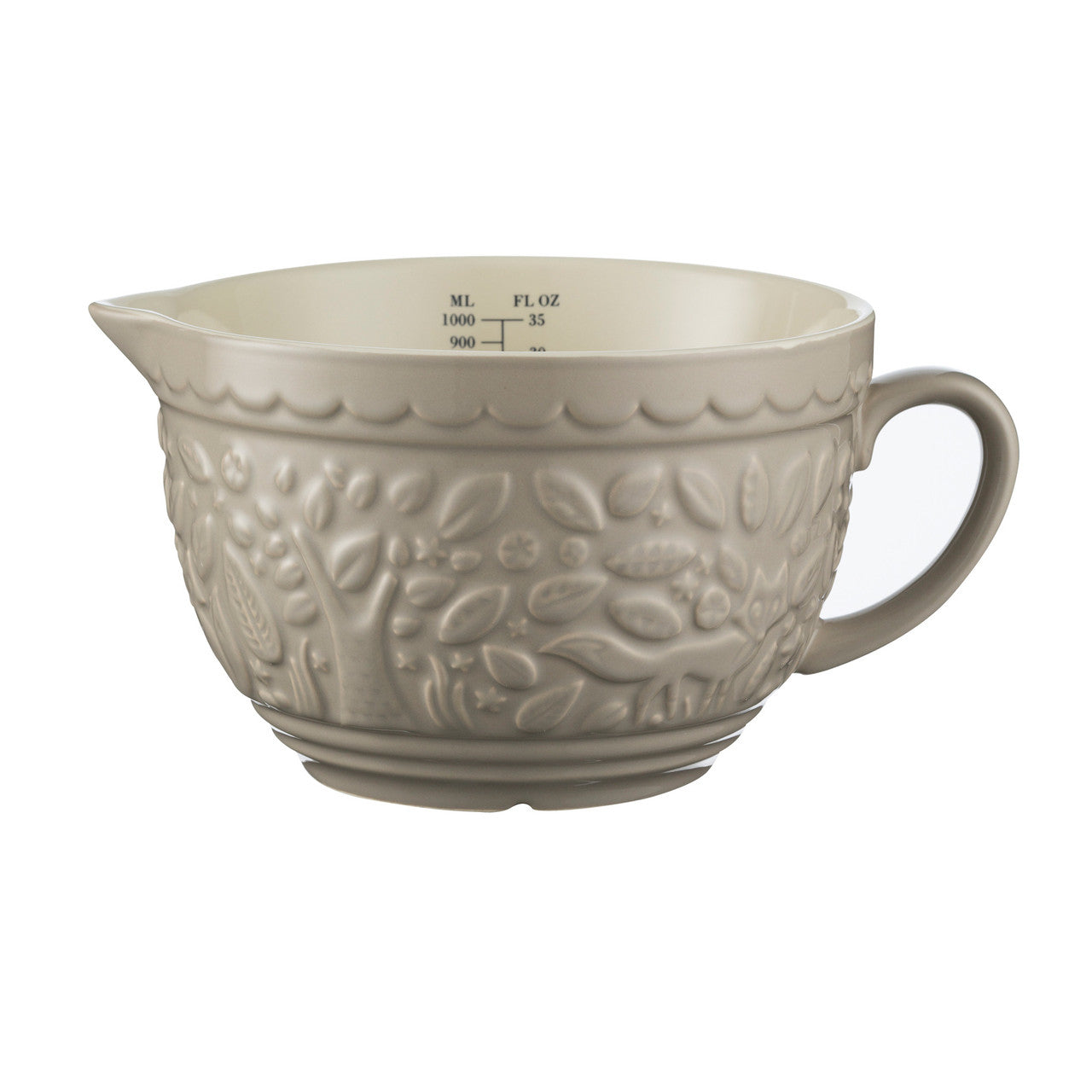 In The Forest Fox Stone Measuring Jug, 1 Litre