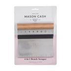 Mason Cash bench scraper with wooden handle in packaging on a white background
