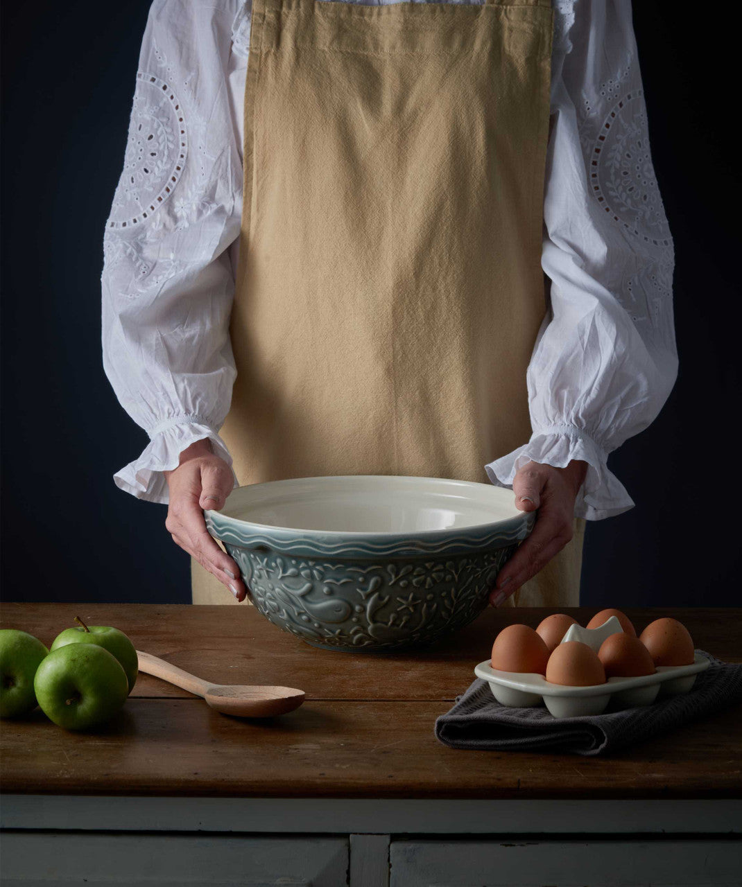 Nautical Grey Crab Mixing Bowl, 26cm/2.7 Litre