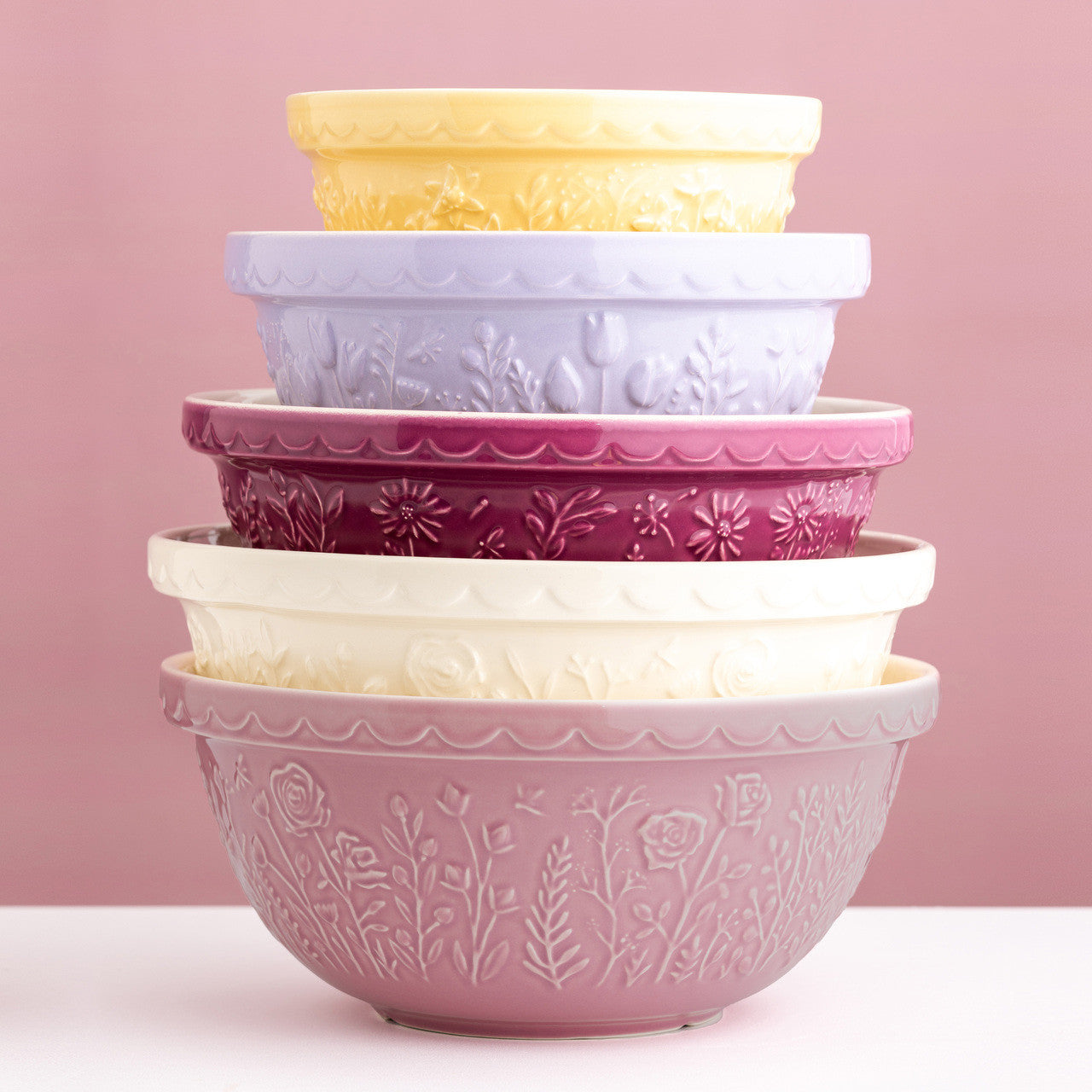 In The Meadow Pink Rose Mixing Bowl - 4 Litre / 29cm