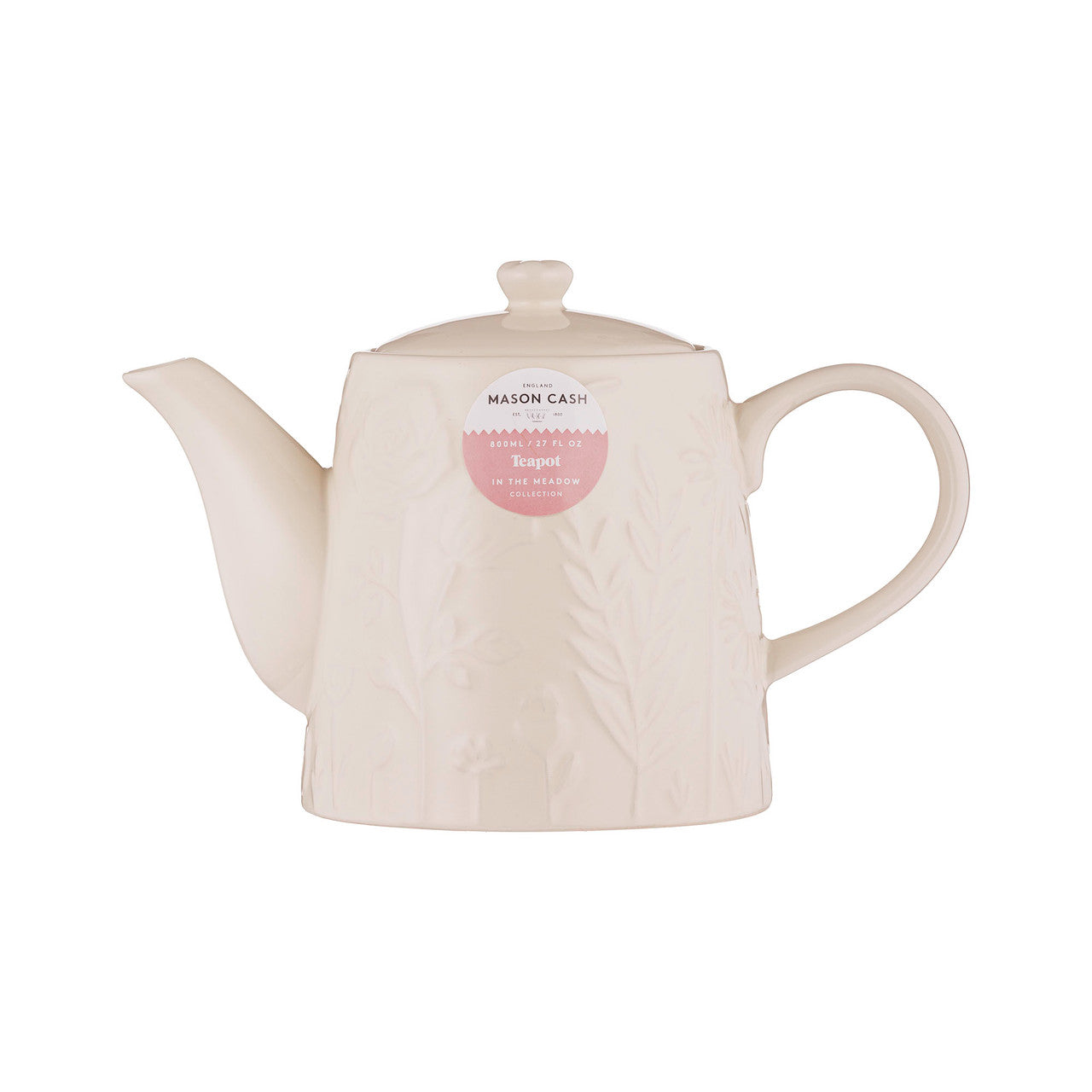 In The Meadow Cream Teapot, 15 x 23 x 13cm / 800ml