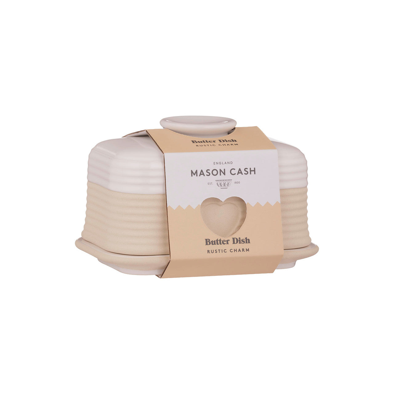 Rustic Charm Butter Dish, 10 x 15.6 x 10.6cm