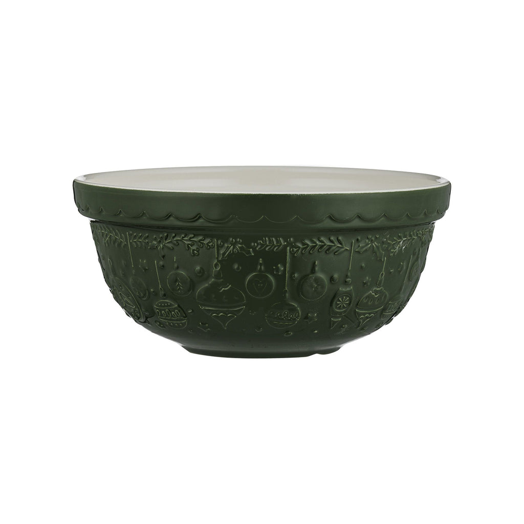 Deck The Halls Green Mixing Bowl - 2 Litre / 24cm
