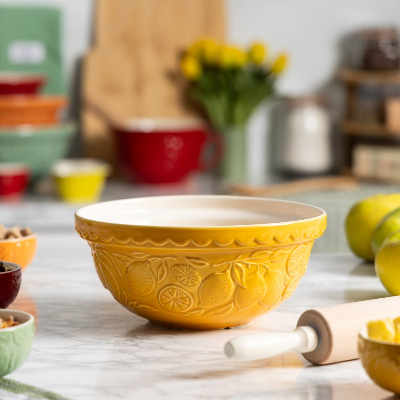 Fruits Yellow Lemon Mixing Bowl - 2 Litre / 24cm