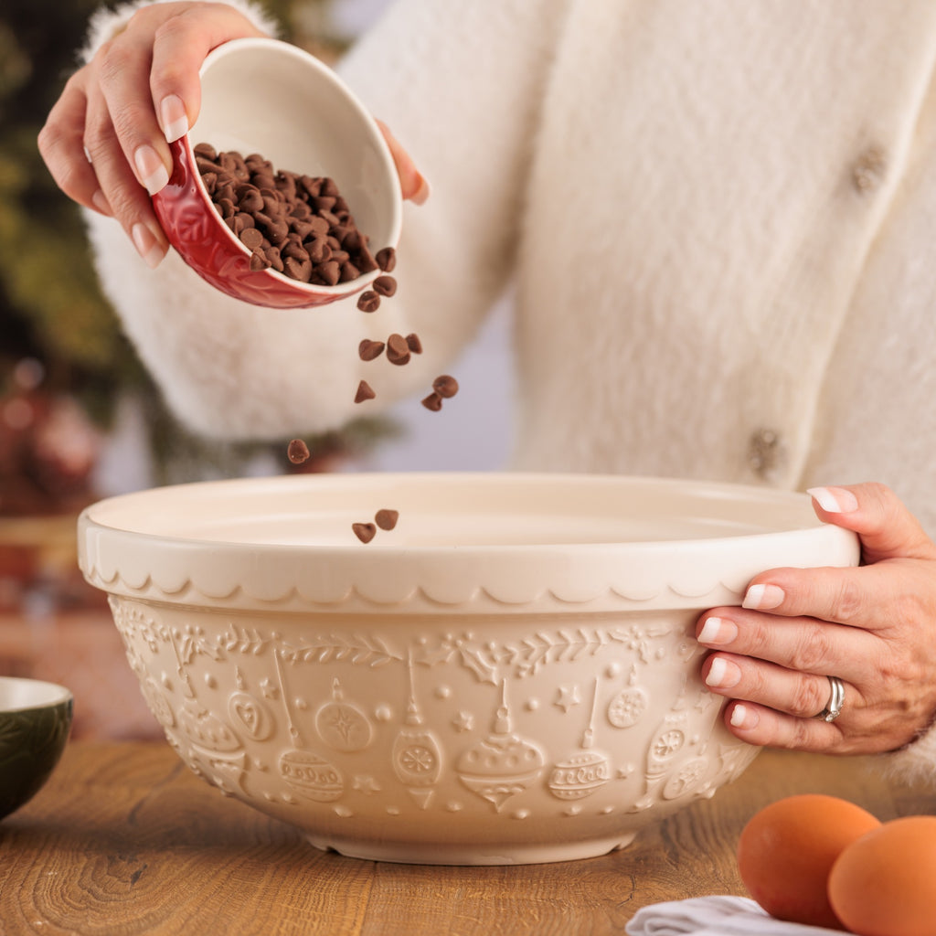 Deck The Halls Cream Mixing Bowl - 2.7 Litre / 26cm