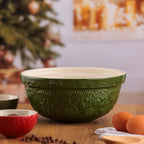 Deck The Halls Green Mixing Bowl - 2 Litre / 24cm