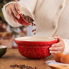 Deck The Halls Red Mixing Bowl - 1.1 Litre / 21cm